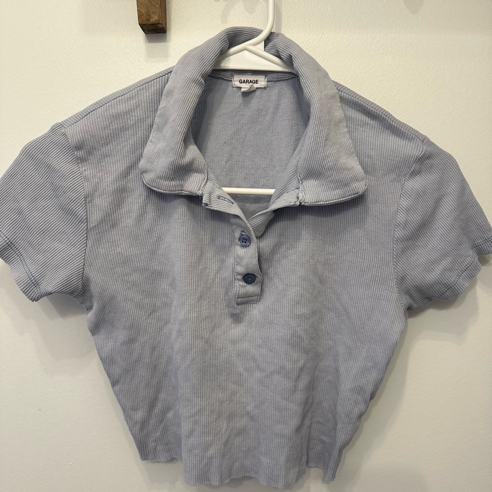 Garage cropped polo tee